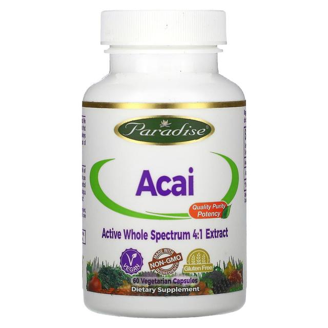 Paradise Herbs, Acai, 60 Vegetarian Capsules on Productcaster.