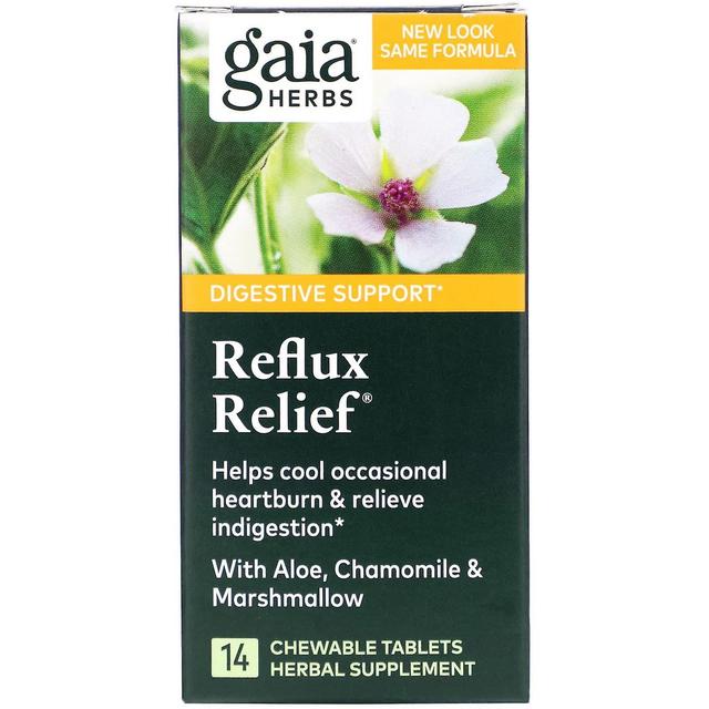 Gaia Herbs, Soulagement du reflux, 14 comprimés à croquer on Productcaster.