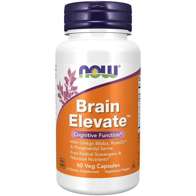 NOW Foods Brain Elevate 60 Veg Capsules on Productcaster.