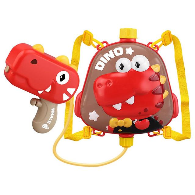 Plastic Water Spray Backpack 6-7m Long-range Spray Tool 1000ml Summer Water Spray Toys Dinosaur Red on Productcaster.