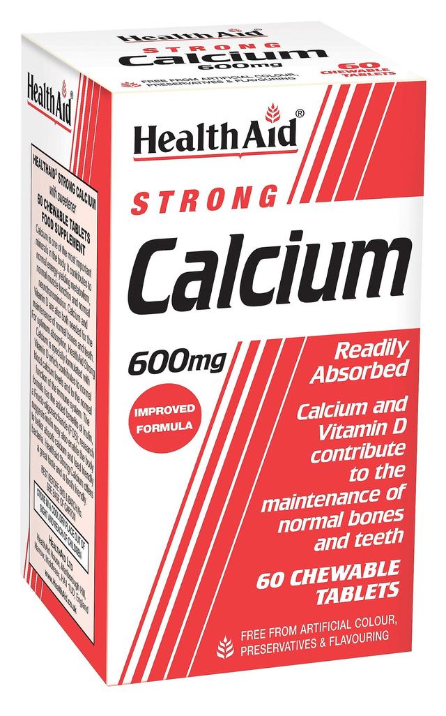 Health aid strong calcium 600mg chewable 60's on Productcaster.