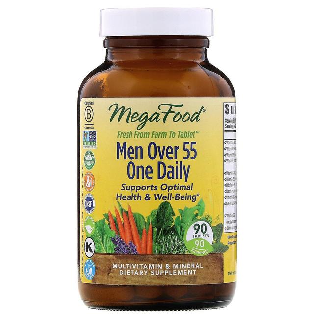 MegaFood, Mannen boven de 55 One Daily, 90 tabletten on Productcaster.