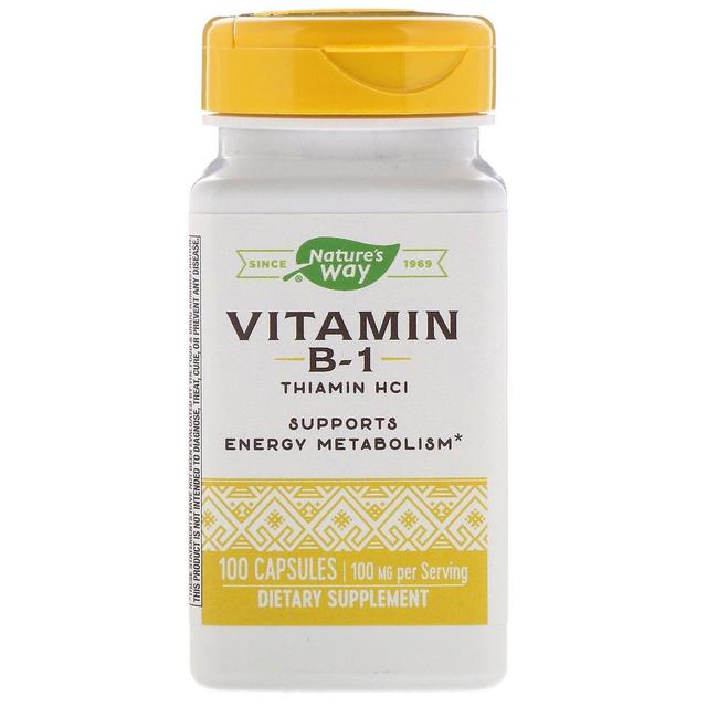 Nature's Way, Vitamine B-1, 100 mg, 100 Capsules on Productcaster.