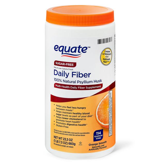 Equate Gleichbedeutend mit zuckerfreiem täglichem Ballaststoffpulver, orange glatt, 23,3 oz on Productcaster.