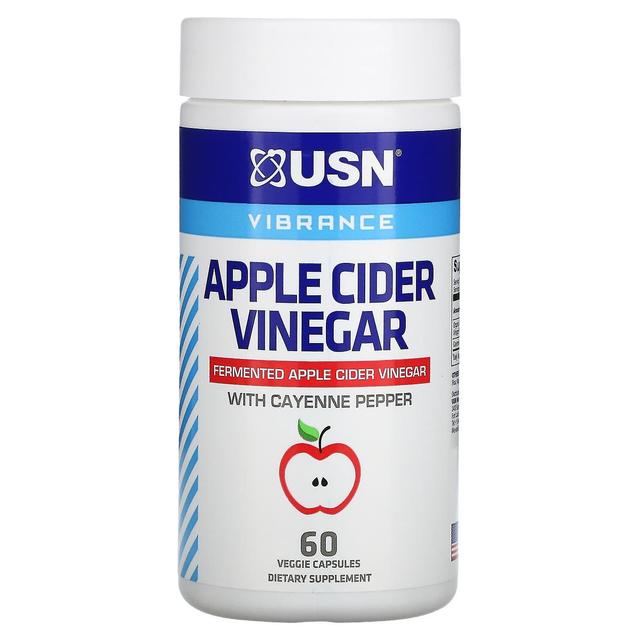 USN, Vinagre de maçã com pimenta caiena, 60 cápsulas vegetais on Productcaster.