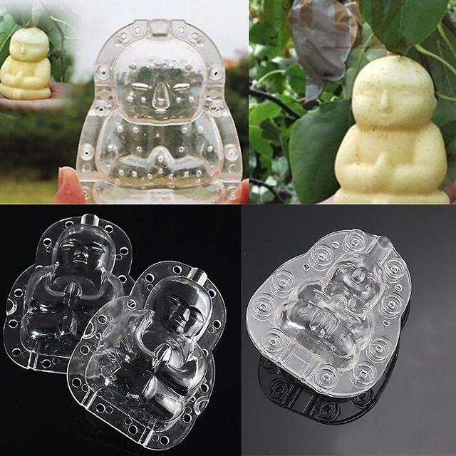 Sajygv Buddha Shaped Ginseng Mold Fruit Shaper Tool Passion Fruit Garden Growing Apple Pear Peaches Transparent on Productcaster.