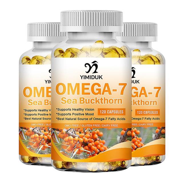 Vorallme Jewish Food Omega 7 Sea Buckthorn Oil Capsule Skin Care Soothes Gastrointestinal Tract Support Liver Health Relieve Dry Eye 3 Bottles 120pcs on Productcaster.