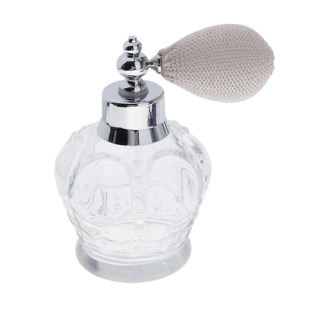 Cpp 1pc krystal 100ml klar parfumeflaske genopfyldelig sprayflaske sliver cap B-grå on Productcaster.