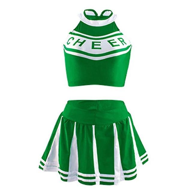 Aionyaaa Costume Classique De Pom-pom Girl Du Lyce, Uniforme De Sport Pour Tudiants, Cosplay Athltique, Robe Fantaisie De Fte De Carnaval Grün XL on Productcaster.