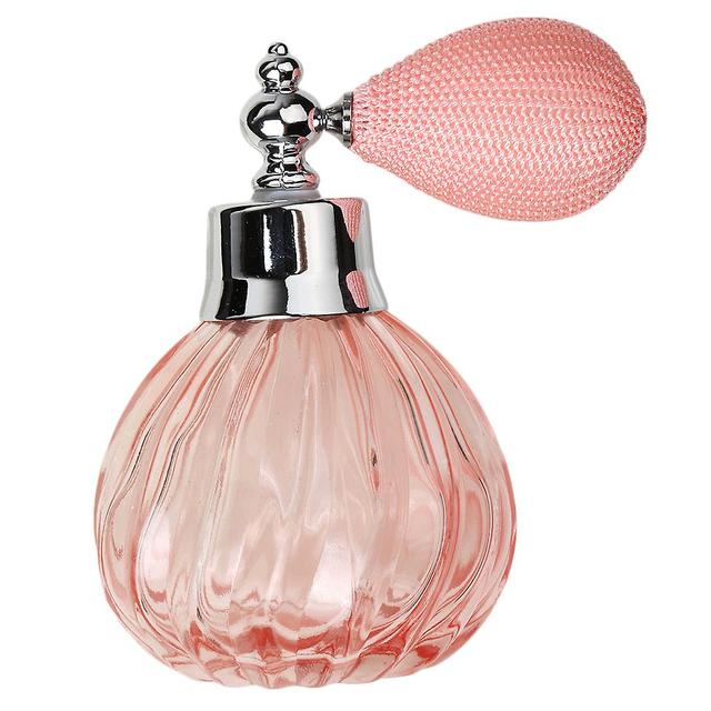 Refillable Glass Perfume Bottle Short Atomizer Perfume Spray 100ml Purple Pink as described on Productcaster.