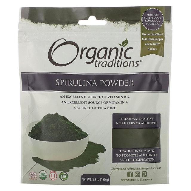 Organic Traditions, Spirulina Powder, 5.3 oz (150 g) on Productcaster.