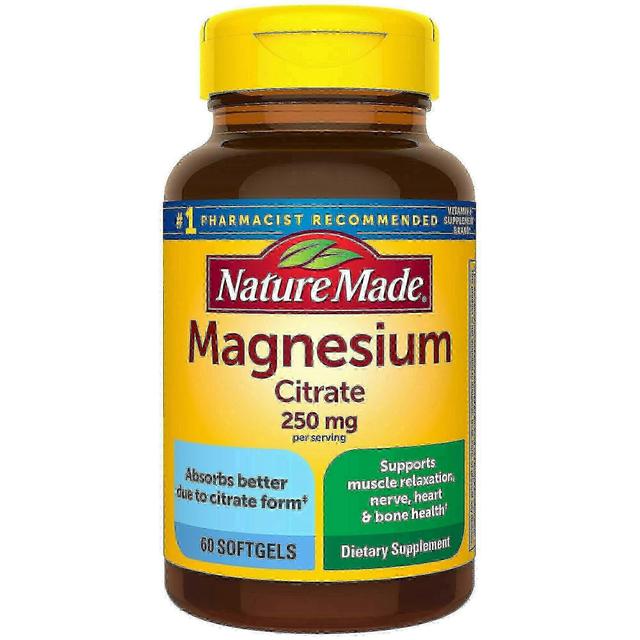 Nature Made Natur foretaget magnesium citrat, 250 mg, softgels, 60 ea on Productcaster.