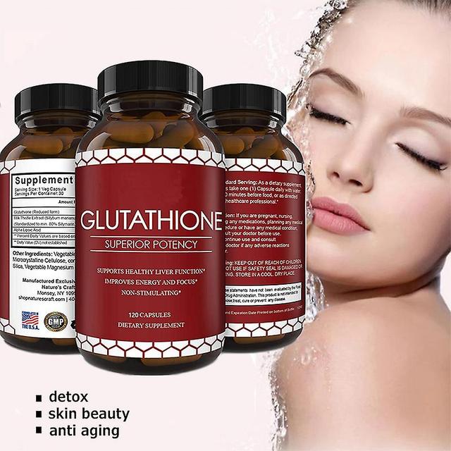 Vorallme Supplement Glutathione - Help Maintain Normal Immune System Function, Anti-oxidation, Inhibit Melanin, Detoxification 120pcs A Bottle on Productcaster.