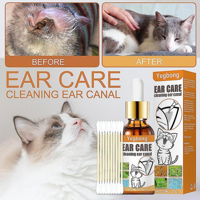 1-3pcs Pet Ear Cleaner Drops For Infections Control Yeast & Mites Wax Ear Mites 1PC on Productcaster.