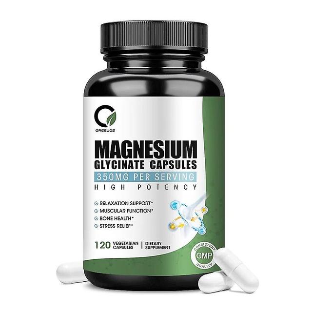 Magnesium Glycinate with Black Pepper - Promotes Relaxation & Sleep Supports Bone, Muscle & Heart Health - Kosher, VeganTIB TIB . 120pcs on Productcaster.