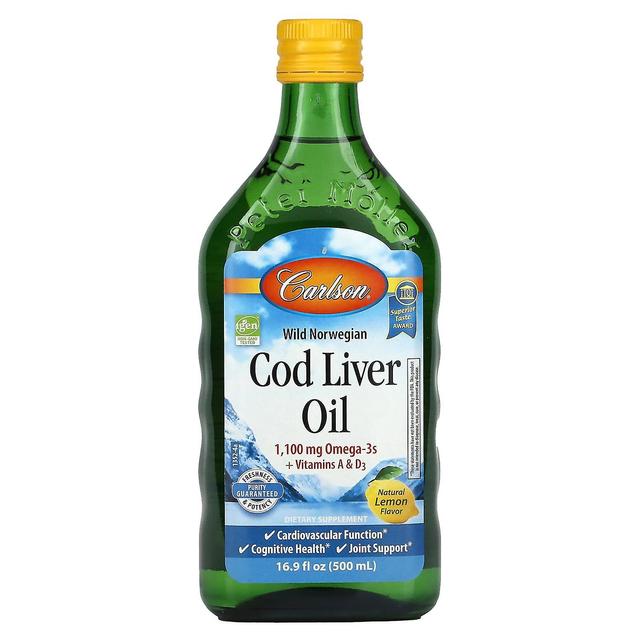 Carlson, Wild Norwegian, Cod Liver Oil, Natural Lemon , 16.9 fl oz (500 ml) on Productcaster.