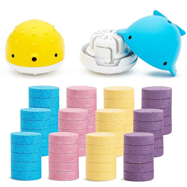 Color Buddies Bath Toy, Includes 2 Toy Dispensers and 40 Moisturizing Bath Water Color Tablets Color Buddies + Refills Color Buddies + ColorMix Lab on Productcaster.