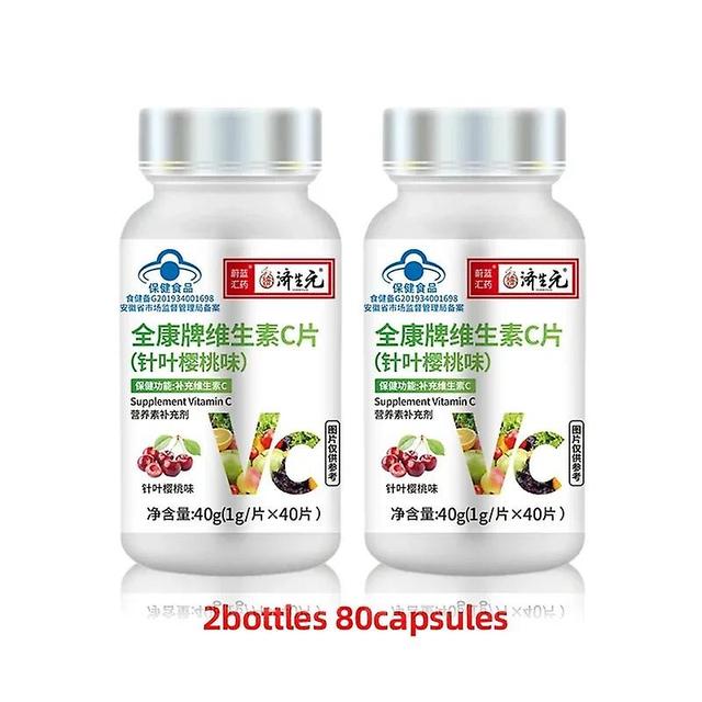 Tib Vitamin C Tablets Health Food Vitamins Ascorbic Acid Supplements For Aldult Acerola Cherry Flavor 2Bottles on Productcaster.