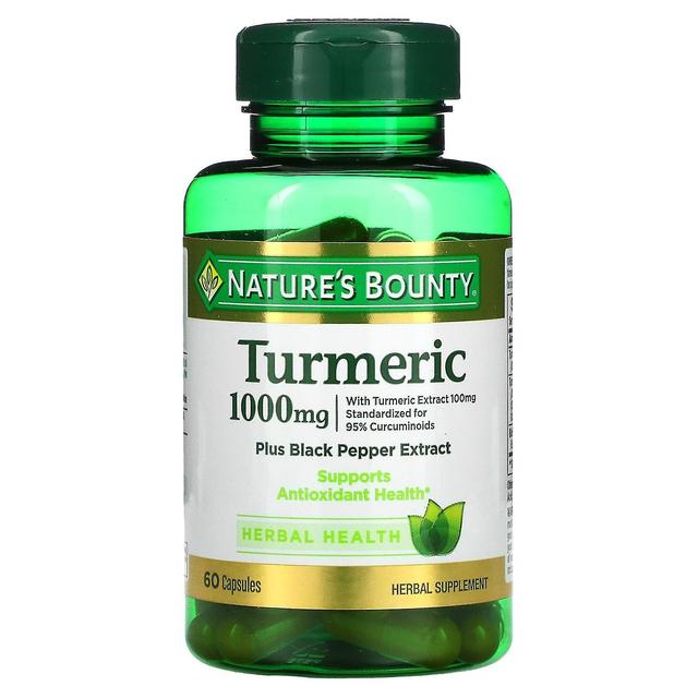 Natures Bounty Nature's Bounty, Curcuma più estratto di pepe nero, 1.000 mg, 60 Capsule on Productcaster.