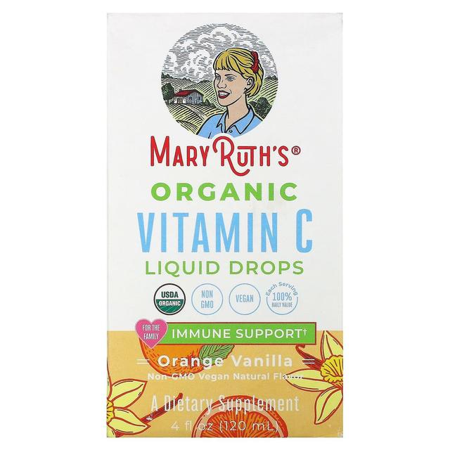 MaryRuth Organics, orgaaniset C-vitamiinipisarat, appelsiinivanilja, 4 fl oz (120 ml) on Productcaster.