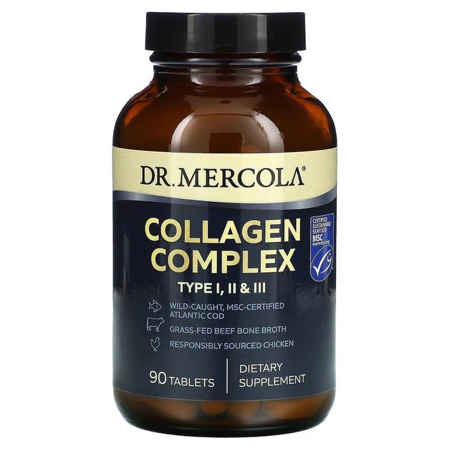 Dr. Mercola, Kollagenkomplex, Typ I, II & III, 90 Tabletten on Productcaster.