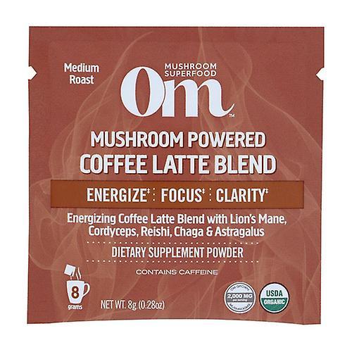 Om Mushrooms Coffee Latte Mushroom Powder, 2,82 uncji (10 saszetek) (opakowanie 2 szt.) on Productcaster.