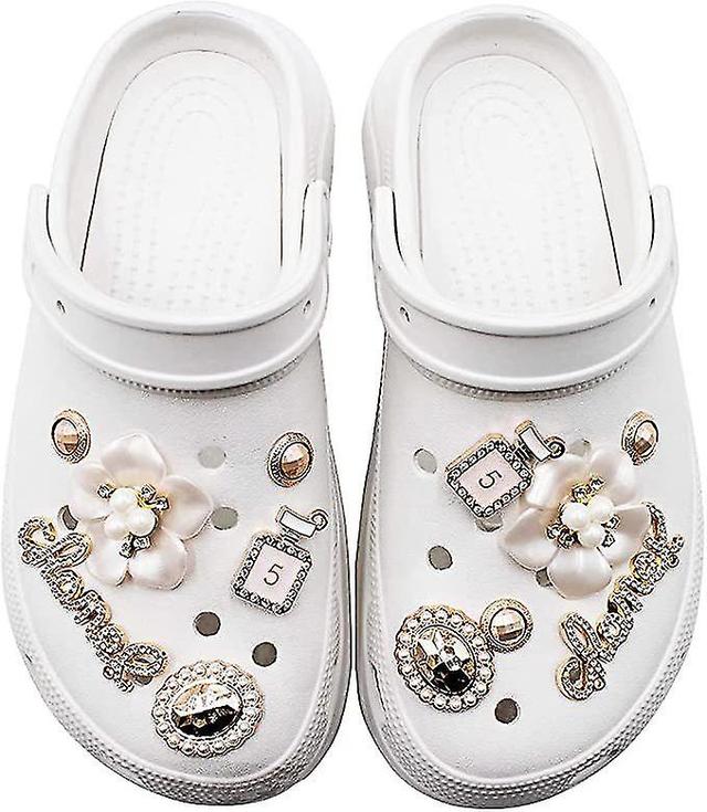 ( l'exclusion des chaussures) 12 pices de chaussures en cristal de diamant Dcoration de sandale sabot, crateur de fleurs en strass accessoires de on Productcaster.