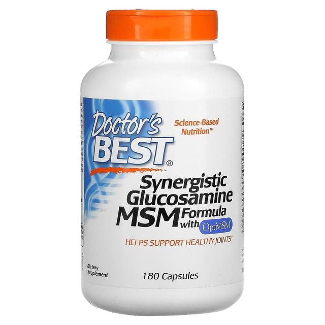 Doctor's Best, Synergistic Glucosamine MSM Formula with OptiMSM, 180 Capsules on Productcaster.