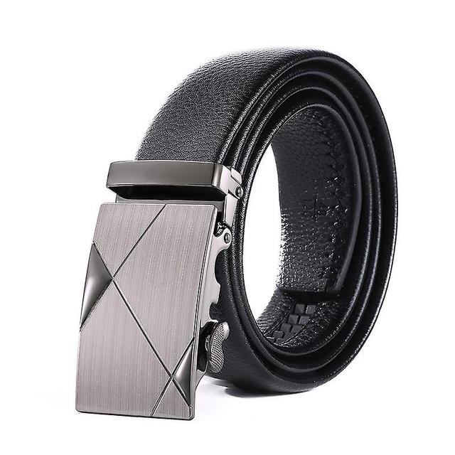 Dewenwils Dww-Une ceinture homme carre noire cliquet ceinture automatique pour homme ceinture en cuir de 35mm de large on Productcaster.