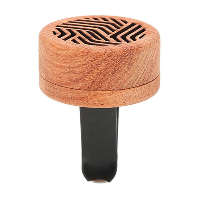 Bil eterisk olja diffusorer rosewood doft bärbar mini bil trä diffusor med vulkanisk sten för bil luftutlopp on Productcaster.