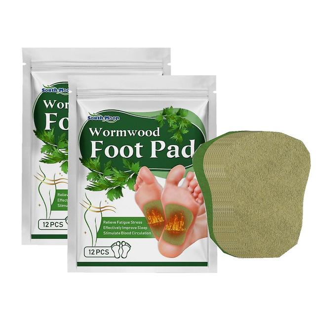 24x Natural Wormwood Foot Patches Detox Pads Stress Relief Feet Body Toxins Detoxification Cleansing Patches Health Care on Productcaster.