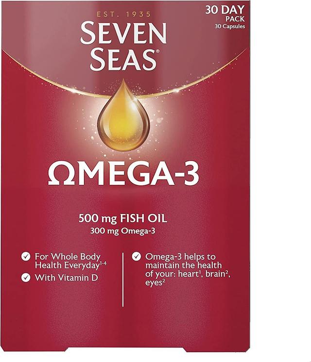 Seven Seas Omega 3 Olej rybny z witaminą D - 30 kapsułek on Productcaster.