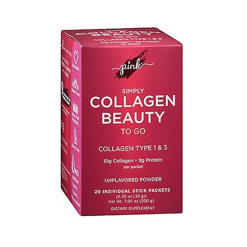 Nature's Truth Pink Simply Collagen Beauty to Go Unflavored Powder Stick Packets, 20 elk (pak van 1) on Productcaster.