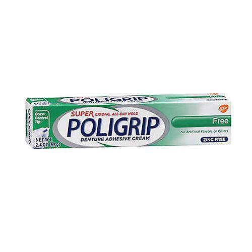 Abreva Super Poligrip Denture Adhesive Cream, Artificial Flavor/Color Free 2.4 oz (Pack of 1) on Productcaster.