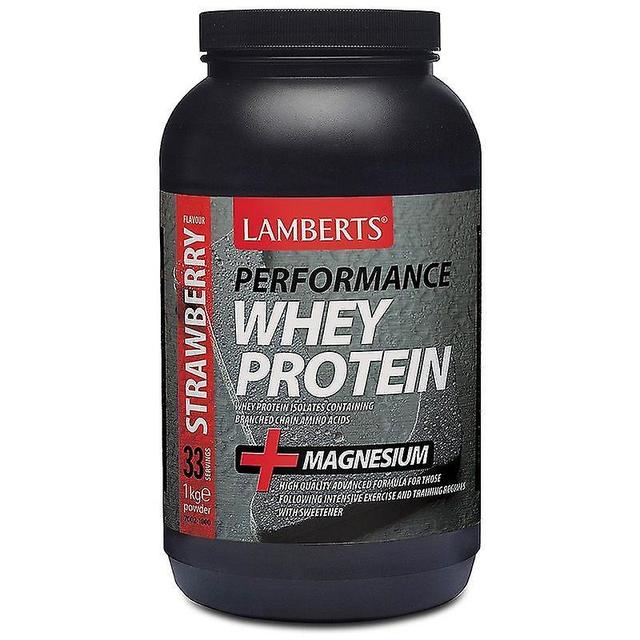 Lamberts Performance Valleprotein Jordbær 1000g (7002-1000) on Productcaster.