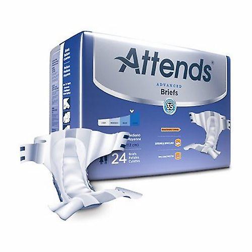 Attends Unisex Adult Incontinence Brief Advanced Tab Closure Medium Disposable Heavy Absorbency, Count of 96 (Pack of 1) on Productcaster.