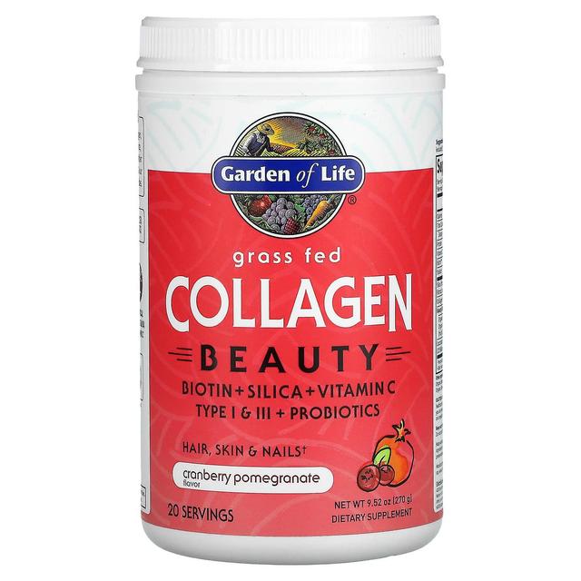 Garden of Life, Grass Fed Collagen Beauty, Cranberry Pomegranate, 9.52 oz (270 g) on Productcaster.