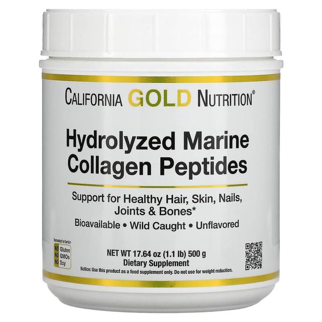 California Gold Nutrition, Peptídeos de colágeno marinho hidrolisado, sem sabor, 17,64 onças (500 g) on Productcaster.