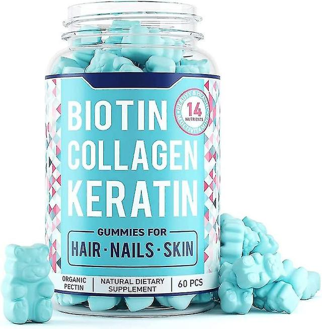 Biotin Collagen Keratin - Premium Biotin Supplement For Hair Growth For Women And Men - Biotin Vitamins For Hair, Skin & Nails - 60 Gummies 1pc on Productcaster.