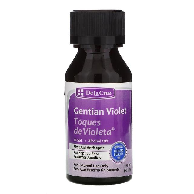 De La Cruz, Gentiaan Violet, EHBO-antiseptische, 1 fl oz (30 ml) on Productcaster.