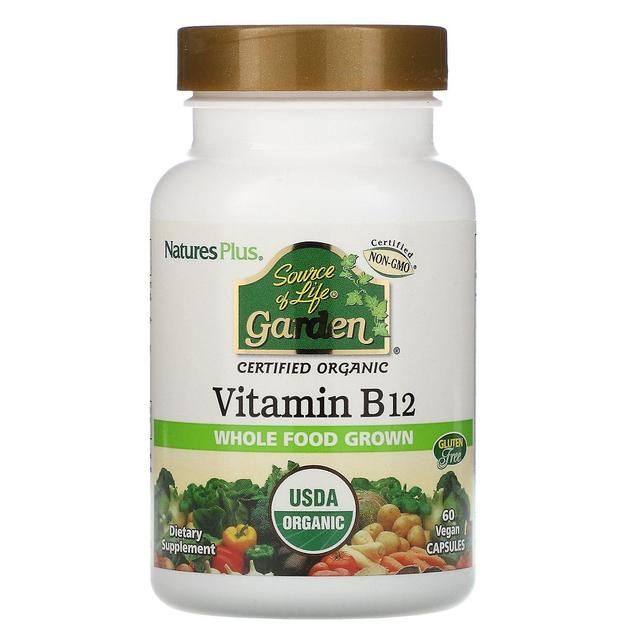 Nature's Plus, Jardim da Fonte da Vida, Vitamina B12 Orgânica Certificada, 60 Ca Vegan on Productcaster.