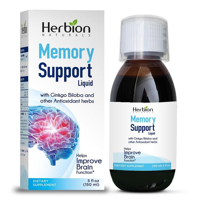 Herbion Naturals Memory Support Liquid - 5 fl oz (150 ml) - pomaga poprawić funkcjonowanie mózgu on Productcaster.