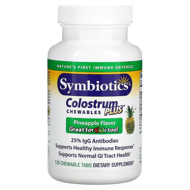 Symbiotics Symbiotika, Colostrum Plus Chewables, Ananas, 120 Chewable Tabs on Productcaster.