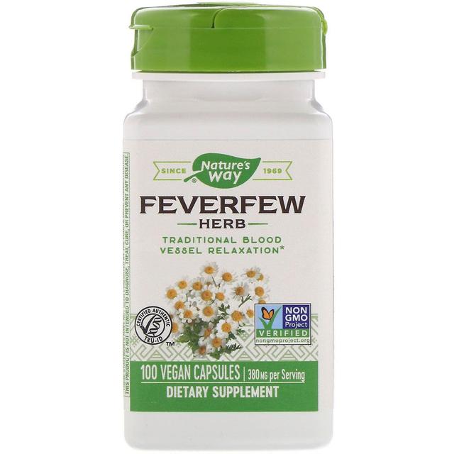 Nature's Way, Feverfew Herb, 380 mg, 100 Vegan Capsules on Productcaster.