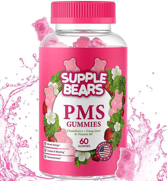 DWSM 1 Bottle Feminine Mood Relief Gummies Strawberry Flavor Menstrual Mood 2Pcs on Productcaster.