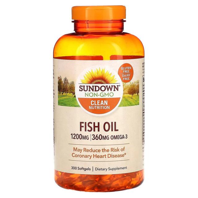 Sundown Naturals, Olio di pesce, 1,200 mg, 300 Softgels on Productcaster.