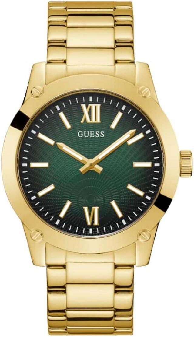 GUESS Men's Watch GW0574G2 Gold and Green on Productcaster.