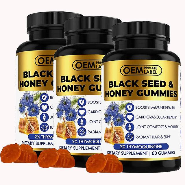 Gomitas De Aceite De Semilla Negra Y Miel Píldoras Para Quemar Grasa Gomitas Para Bajar De Peso Ricas En Vitamina B12 Y Vitamina C 3PCS on Productcaster.