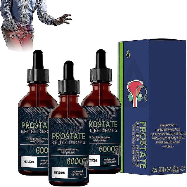 Wsqc Prostate Treatment Drops, Prostate Pain Relief Drops, Prostate Health Support Supplement, Herbal Enhancement Supplements For Men 3pcs on Productcaster.