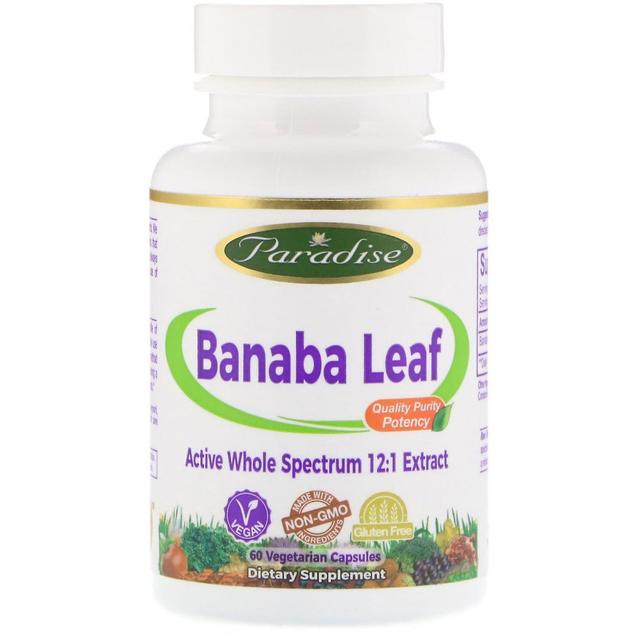 Paradise Herbs Erbe Paradiso, Foglia di Banaba, 60 Capsule Vegetariane on Productcaster.